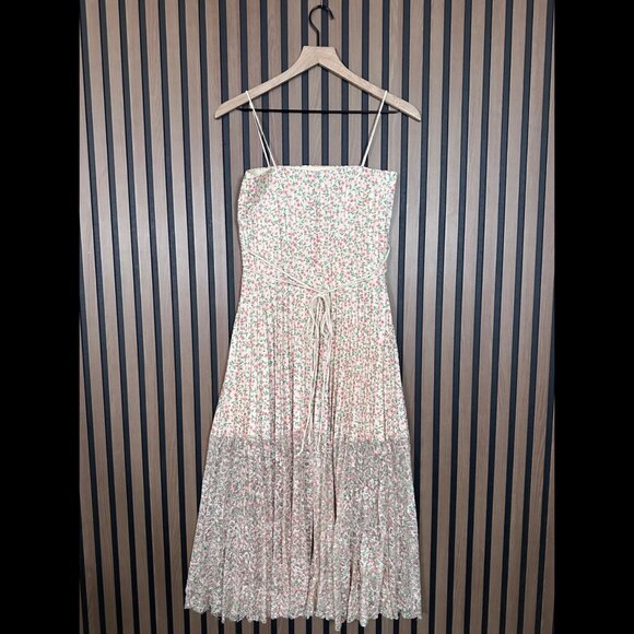 Ai Mi Li Dress Small A Line Minimalist Floral Holiday Prom Dress Spaghetti Strap - Picture 2 of 5